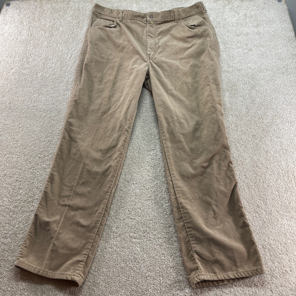 Branders Corduroy Pants Mens 40x30 Tan Straight Leg Mid Wale RN20697‎
